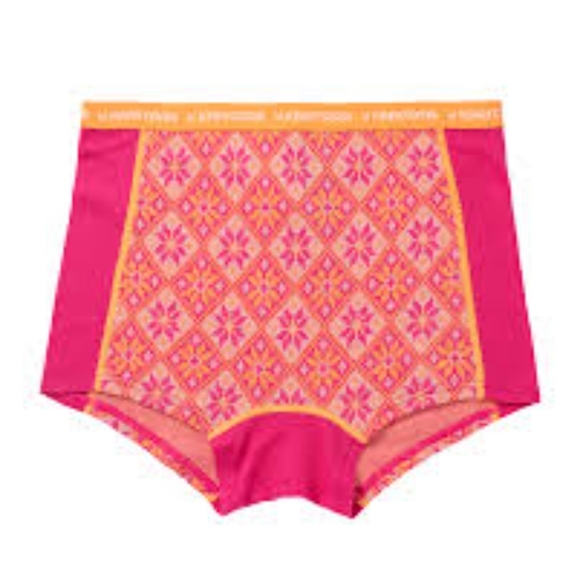 Kari Traa Wool Rose Baselayer Boxer Briefs Size Large Pink & Orange - Picture 2 of 10
